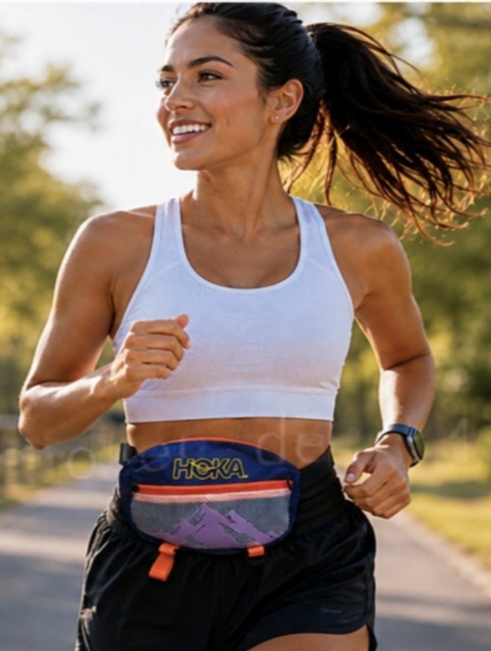 Hoka Navy Blue and Orange  Waist Pack Sporty Hip Bag Fanny Pack Running Hike